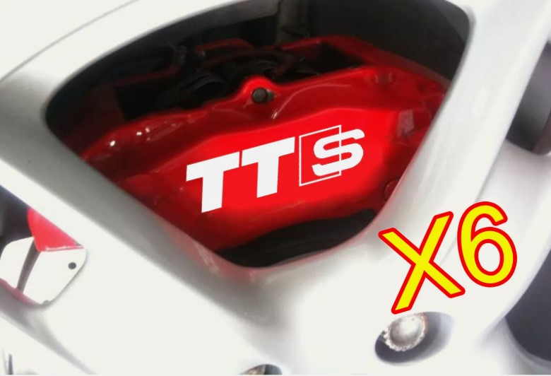 6 X Stickers pour étriers de Frein TTS - Autocollants pour Audi TT Sline - 159