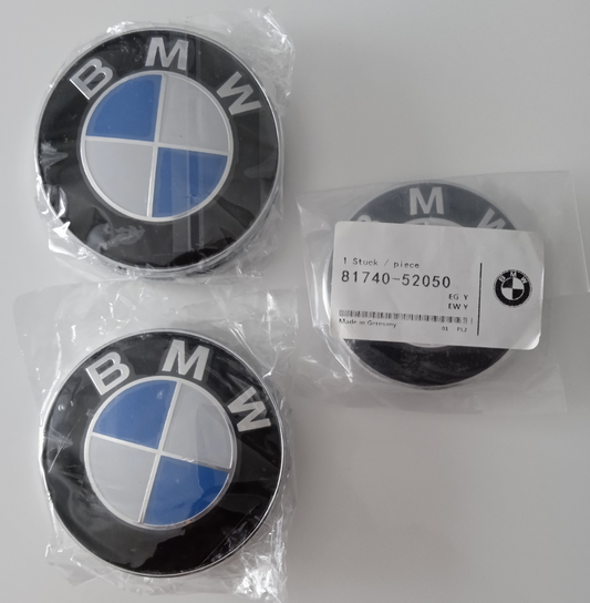 2x BMW Insigne logo Capot Coffre 82mm 74mm emblème
